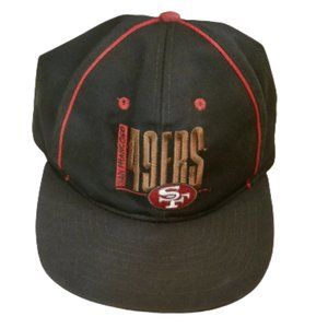 1991 Pro One San Fransisco 49ers Snapback Hat / Cap | Black Red | Football / NFL